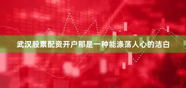 武汉股票配资开户那是一种能涤荡人心的洁白