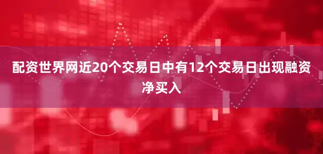 配资世界网近20个交易日中有12个交易日出现融资净买入