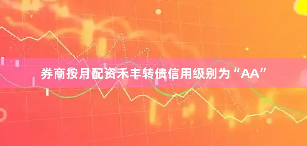 券商按月配资禾丰转债信用级别为“AA”